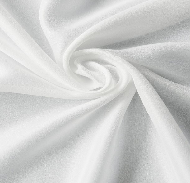 Креп-ткань белого цвета